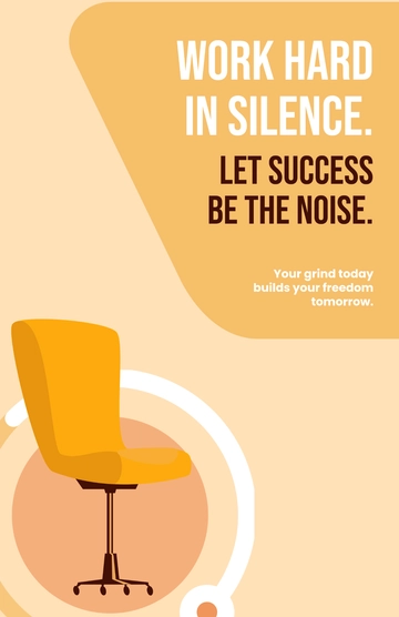 Free Hard Work Motivational Poster Template to Edit Online