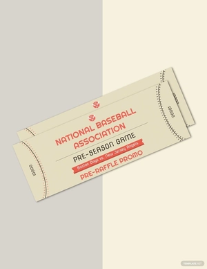 Baseball Raffle Ticket Template