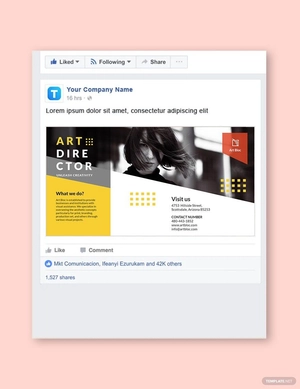 Art Director Facebook Post Template