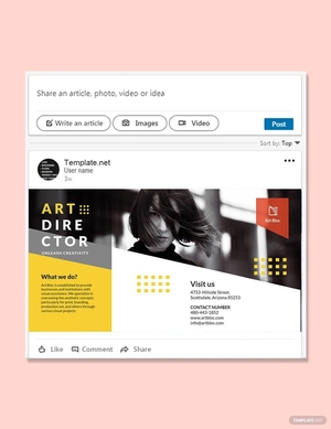 Art Director Linkedin Post Template