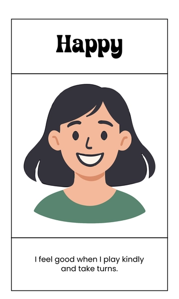 Social Skills Emotions Flashcard Template to Download