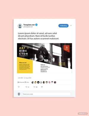 Art Director Twitter Post Template
