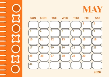 Free Handy May 2026 Calendar Template to Edit Online