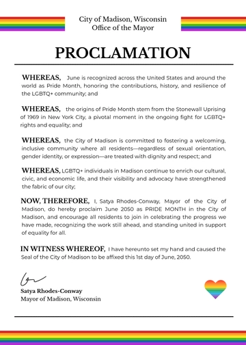 Free Pride Month Proclamation Template to Edit Online Free Pride Month Proclamation Template to Edit Online