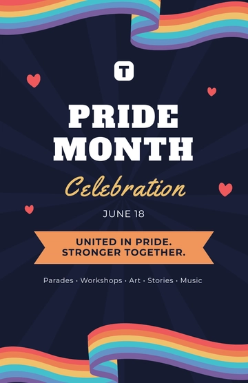Free Pride Month Poster Template to Edit Online Free Pride Month Poster Template to Edit Online