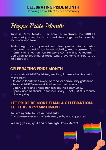 Free Pride Month Email Newsletter Template to Edit Online Free Pride Month Email Newsletter Template to Edit Online