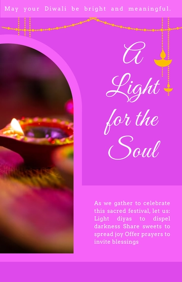 Free Handmade Diwali Poster Template to Edit Online