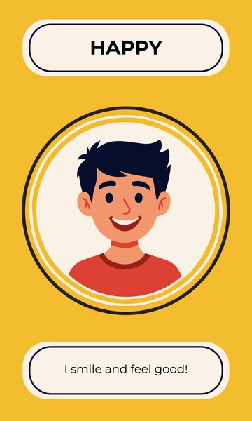 Free Emotion Faces Flashcard Template to Edit Online