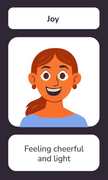 Free Professional Emotions Chart Flashcard Template to Edit Online