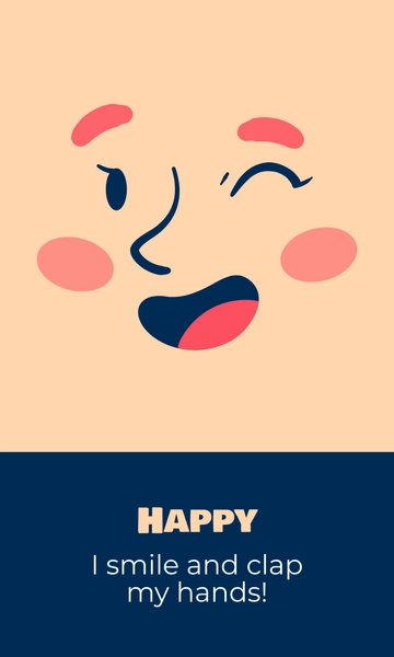 Free Editable Emotions Flashcard for Toddlers Template to Edit Online