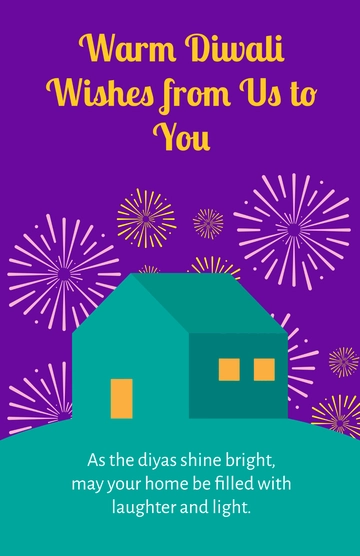 Free Colorful Diwali Wishes Poster Template to Edit Online