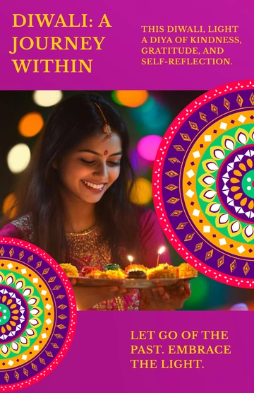 Free Decorative Lantern Diwali Poster Vector Template to Edit Online