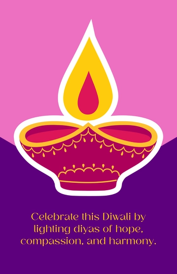 Free Diya Background Diwali Poster Template to Edit Online