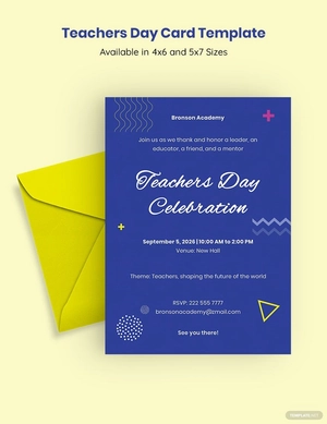 Teachers Day Card Template