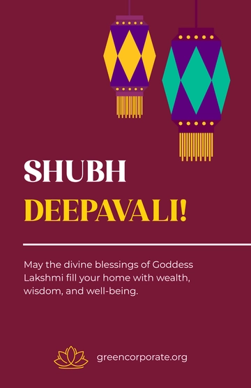 Free Traditional Diwali Greeting Poster Template to Edit Online