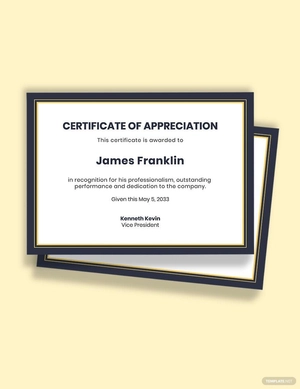 Certificate of Hard Work Template