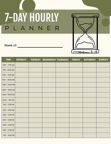 Free 7 Day Hourly Planner Template to Edit Online Free 7 Day Hourly Planner Template to Edit Online