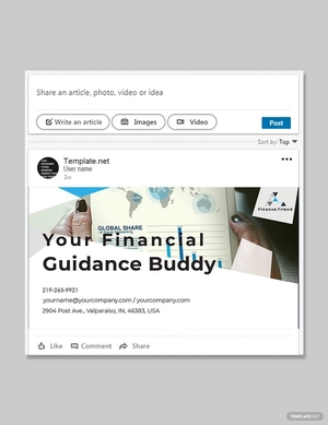 Finance Consultant Linkedin Post Template