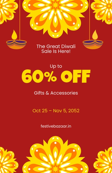 Free Editable Diwali Sale Poster Template to Edit Online