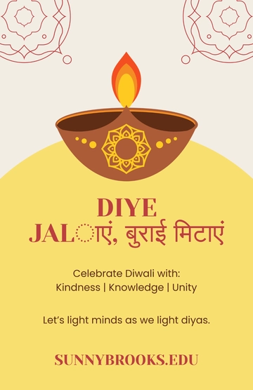 Free Diwali Slogan Poster Template for School to Edit Online