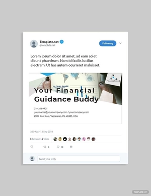 Finance Consultant Twitter Post Template