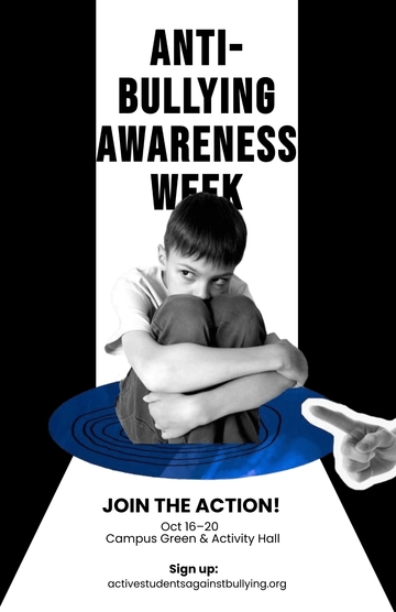 Free Colorful Anti Bullying Activity Poster Template to Edit Online