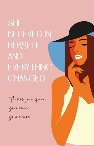 Free Editable Motivational Poster for Women Template to Edit Online