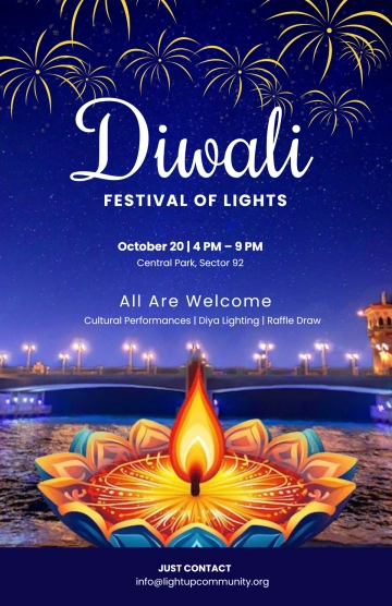 Free Diwali Flyer Poster Template to Edit Online
