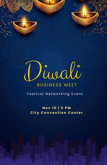 Free Diwali Business Poster Template to Edit Online