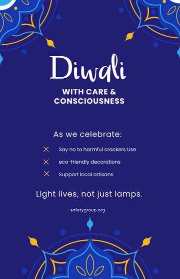 Free Diwali Awareness Poster Template to Edit Online