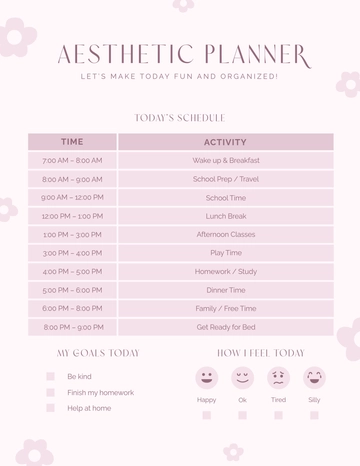 Free Aesthetic Planner Template to Edit Online