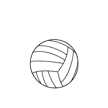 Free Volleyball Line Art Clipart to Edit Online