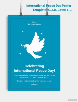 International Peace Day Poster Template