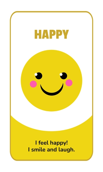 Free Emotions Flashcard for Preschool Template to Edit Online
