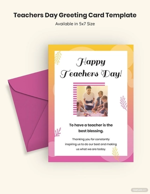 Teachers Day Greeting Card Template