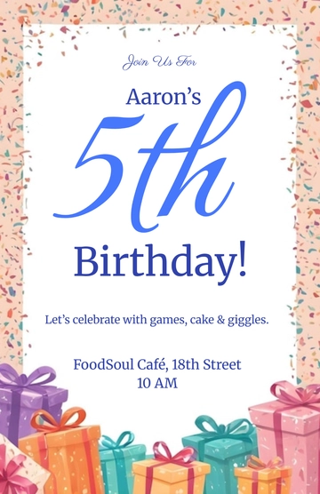Free Birthday Boarder Poster Template to Edit Online