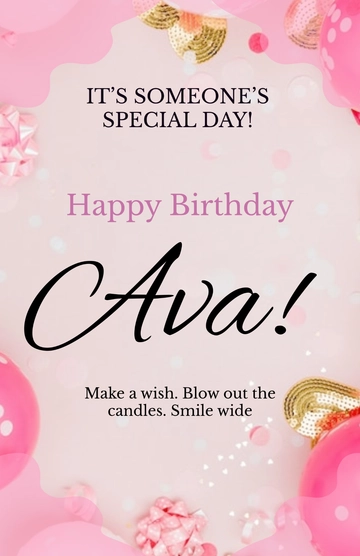 Free Landscape Birthday Poster Template to Edit Online