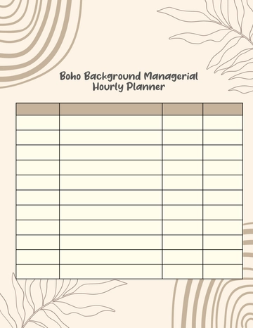Free Boho Background Managerial Hourly Planner Template to Edit Online Free Boho Background Managerial Hourly Planner Template to Edit Online