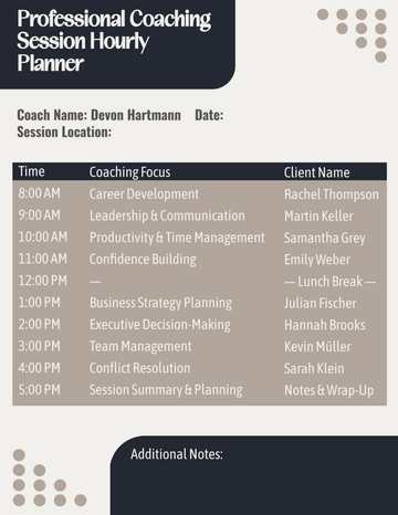 Free Professional Coaching Session Hourly Planner Template to Edit Online Free Professional Coaching Session Hourly Planner Template to Edit Online
