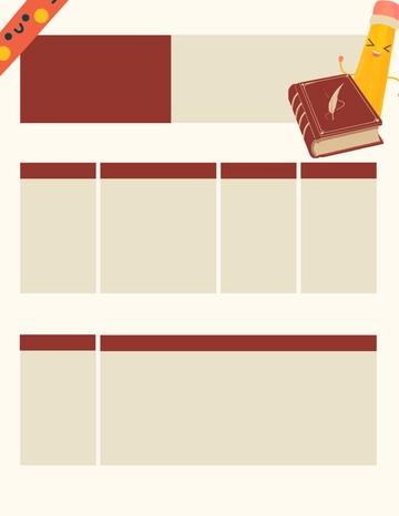 Free Book and Pencil Background Student Planner Template to Edit Online