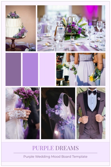 Free Purple Wedding Mood Board Template to Edit Online Free Purple Wedding Mood Board Template to Edit Online
