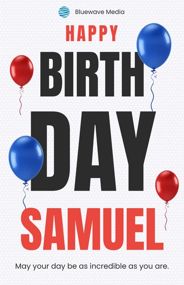 Free Birthday Wishes Poster Template to Edit Online