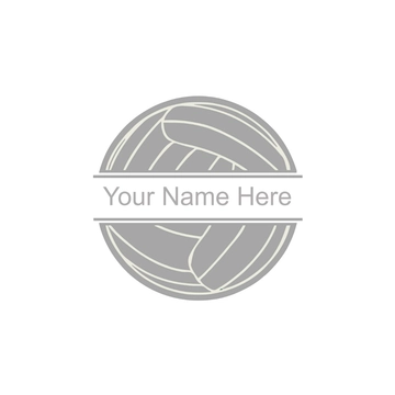 Free Volleyball Monogram Frame Clipart to Edit Online