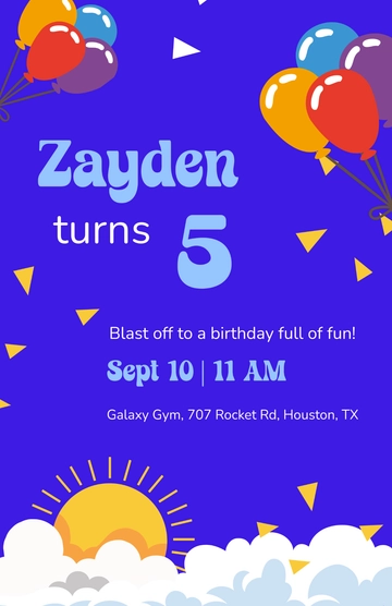 Free Boy Birthday Poster Template to Edit Online