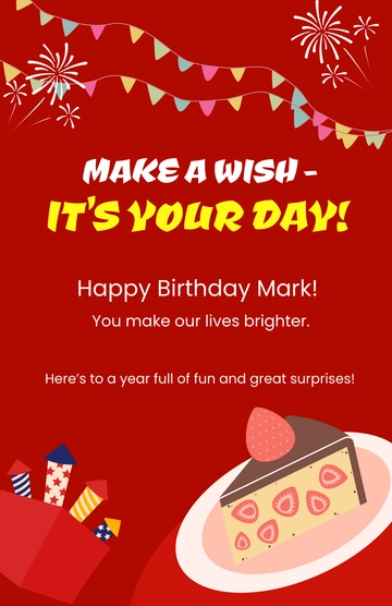 Free Birthday Poster Template to Edit Online