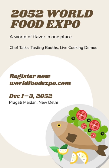 Free Food Exhibition Poster Template to Edit Online