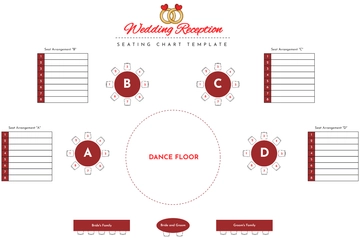 Free Wedding Reception Seating Chart Template to Edit Online