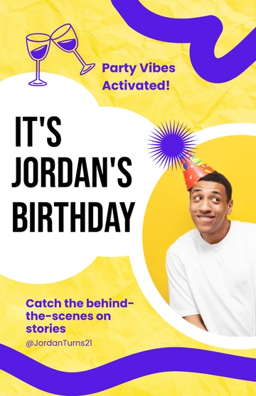 Free Instagram Birthday Poster Template to Edit Online
