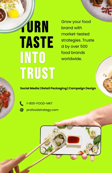 Free Professional Food Marketing Poster Template to Edit Online