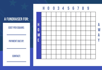 Free Fundraisers Football Square Template to Edit Online